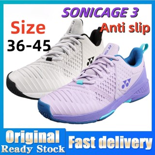 Yonex Sonicage 3 รองเท้ากีฬา รองเท้าแบดมินตัน ระบายอากาศ กันลื่น สําหรับผู้ชาย และผู้หญิง (พร้อมกล่อง)