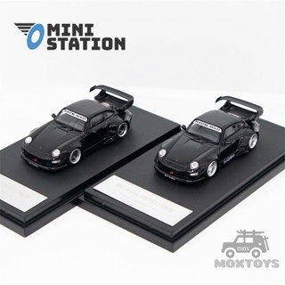 โมเดลรถยนต์ Mini Station 1:64 RWB BlackBird Midnight TypeA/B Diecast ขนาดมินิ ของเล่นสําหรับเด็ก