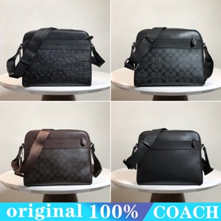 Coach f24876 กระเป๋าสะพายผู้ชาย/กระเป๋านักบิน/กระเป๋าสี่เหลี่ยม/กระเป๋าผู้ชายแบบฝาพับ