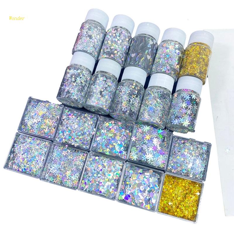 Wonder แม่พิมพ์เรซิ่น รูปตัวอักษร กลิตเตอร์ สําหรับตกแต่งเล็บ