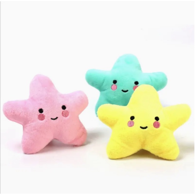 ตุ๊กตาปลาดาว มีเสียง ของเล่นสําหรับสัตว์เลี้ยง 1 ชิ้น