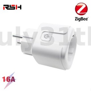 Tuya Zigbe Smart Plug 16A EU ซ็อกเก็ตอัจฉริยะ พร้อมมอนิเตอร์ ควบคุมด้วยเสียง