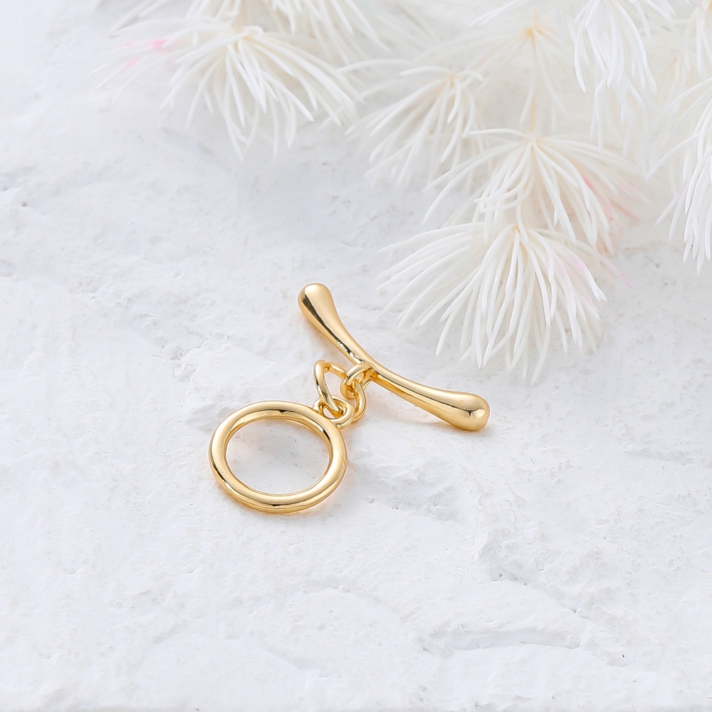 St. kunkka ตัวเชื่อมต่อสร้อยข้อมือ ทรงกลม ชุบทองแท้ 18K 2.8 * 17.8 * 10 มม. 4 ชิ้น — صورة 6