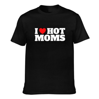 เสื้อยืด แบบนิ่ม พิมพ์ลาย I Love Moms ตลก สําหรับคุณแม่