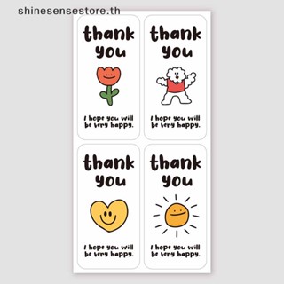 Shine สติกเกอร์ฉลาก Thank You น่ารัก 25 แผ่น สําหรับตกแต่งกล่องของขวัญ 100 ชิ้น