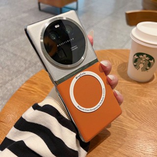 เคสโทรศัพท์มือถือหนัง แบบแม่เหล็ก ป้องกันเลนส์กล้อง สําหรับ OPPO Find X6Pro X6