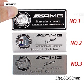 Klnu สติกเกอร์โลหะ ลายตราสัญลักษณ์ AMG Brabus สําหรับติดตกแต่งรถยนต์ Mercedes Benz W203 W204 W168 CLA GLA GLK