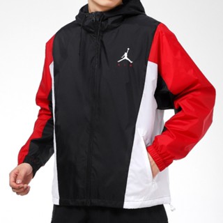 Air Jordan เสื้อแจ็กเก็ตกีฬา มีฮู้ด กันลม สําหรับผู้ชาย CV2241