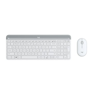 Logitech MK470 WHITE Slim Wireless Combo คีย์บอร์ดเมาส์ไร้สาย บางเฉียบเงียบสนิท