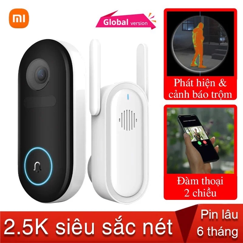 กริ่งประตูพร้อมกล้อง 2 ทิศทางในตัว Xiaomi IMILAB Video doorbell