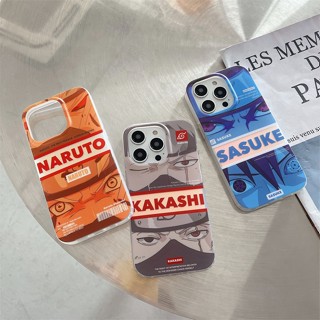 เคสแข็ง เคสไอโฟน iPhone 14 Pro Max iPhone 13 Pro Max iPhone 12 Pro Max Cartoon นารูโตะ NARUTO &amp; คาคาชิ KAKASHI &amp; ซาสึเกะ SASUKE Hard Case