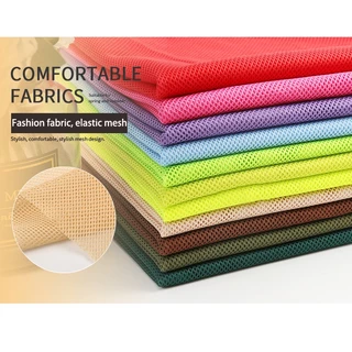 155x45 ซม. 2x2 ผ้าตาข่ายยืดต่ําสําหรับเย็บมุ้งผ้าม่านเสื้อยืดกีฬาถักซับผ้าอุปกรณ์เสริม