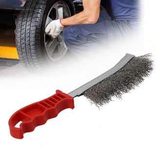 【GRCEKRIN】Wire Brush Duty Wire Hand Brush Heavy Paint Removal Red Stainless Steel Bristles