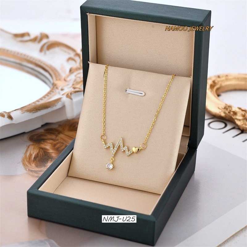NMJ ยู25 สร้อยคอผู้หญิงทําจากไทเทเนียมสแตนเลสเครื่องประดับไทเทเนียมสไตล์แฟชั่นหรูหรา