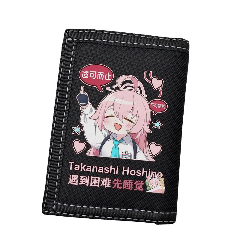 Blue Archive Azure file around Takanashi Hoshino anime Two-Dimensional tenndou arisu card case coin purse กระเป๋าใส่เหรียญ
