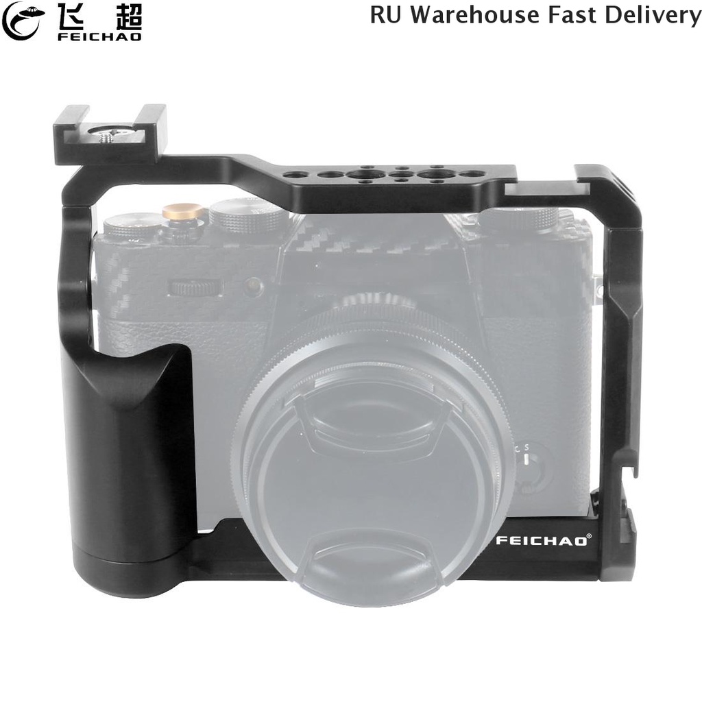 Feichao XT-20 XT-30 กรอบป้องกันกล้องวิดีโอ DSLR 1/4 3/8 พร้อมแคลมป์สายเคเบิล สําหรับ Fujifilm XT20 XT30 II