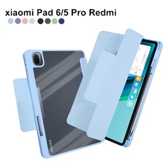 เคสแท็บเล็ต อะคริลิคใส ฝาพับ ลาย Y-Bracket Transformers พร้อมขาตั้ง สําหรับ Xiaomi Pad 6 Pro 5G (2023) 11.0 นิ้ว Mi Pad5 Pro 12.4 นิ้ว Redmi Pad 10.61