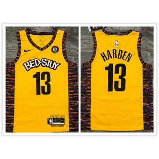 Motion nba Brooklyn Nets No. เสื้อกีฬาบาสเก็ตบอล สีเหลือง 13 176556