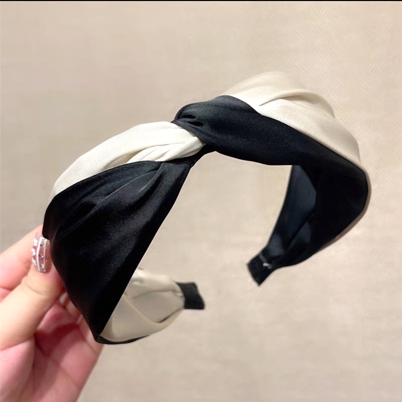 ที่คาดผม หนังไขว้ กว้าง เข้ากับทุกการแต่งกาย สไตล์ฝรั่งเศส เรโทร เครื่องประดับ สําหรับผู้หญิง - รูปที่ 5