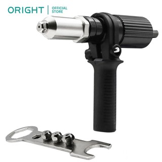 Oright Rivet Gun Adatper Riveter Converter Attachment Electric Power Drill Riveting Hand Tool Kit