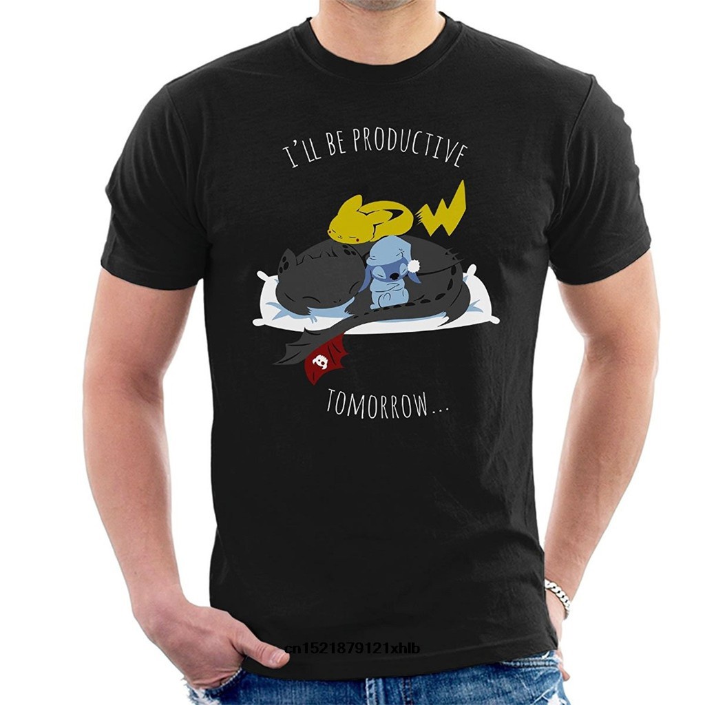ใหม่ ชุดนอน เสื้อยืด พิมพ์ลาย Pikachu Toothless Stitch Fortnite สําหรับผู้ชาย 565585