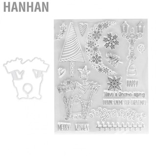 Hanhan Christmas Clear Stamps Clear Transparent Stamps Imprint Cute Pattern Transparent