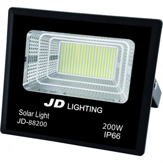 AjuShop-JD โคมไฟสปอร์ตไลท์โซลาร์เซลล์ 200W พร้อมรีโมท รุ่น JD88200 แสงเดย์ไลท์