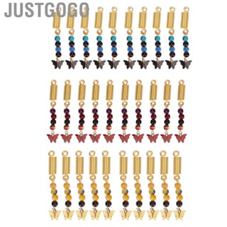 Justgogo Hair Pendants  Spring Beads Colorful Braid Hair Pendants DIY  for Dating