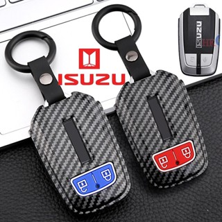 Isuzu เคสกุญแจรถยนต์ คาร์บอนไฟเบอร์ ABS ผิวด้าน สําหรับ ISUZU D-max Mux 1.9 3.0 2012-2018 Mu-X X-Series