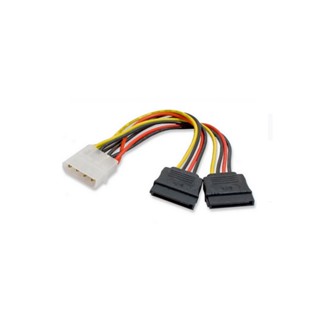 ใหม่ สายเคเบิ้ลพาวเวอร์ 4 Pin IDE Molex To 2 Serial ATA SATA