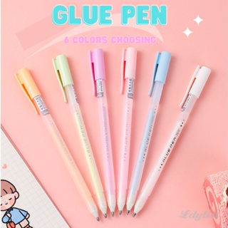 ღ ปากกาจ่ายสี Solid กาว Stick ปากกาสี Candy ปากกากาวนักเรียนเครื่องเขียน Dispensing Diy กาวความหนืดสูงบัญชีมือ Diy วัสดุ