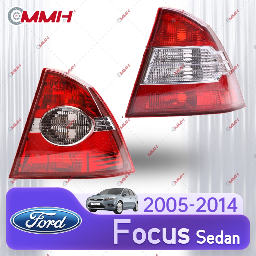 ไฟท้ายแต่ง Ford Focus MK2 2005-2008 พร้อมไฟเบรค ไฟเลี้ยว Taillamp และทับทิมไฟท้ายกันชนหลัง
