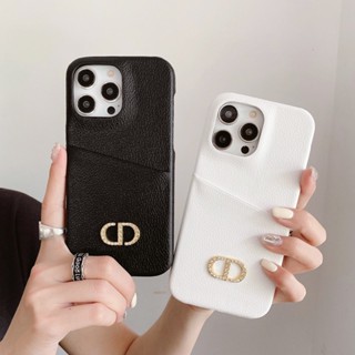 เคสโทรศัพท์มือถือหนัง พร้อมช่องใส่บัตร หรูหรา สําหรับ iPhone 14 Pro Max 14 Pro 13 Pro Max 13 Pro 12 Pro Max