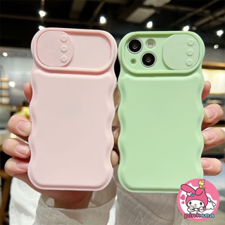 เคสโทรศัพท์มือถือ ซิลิโคน TPU นิ่ม กันกระแทก ป้องกันเลนส์กล้อง ปิดด้านหลัง ลายคลื่น สีแคนดี้ สําหรับ iPhone 14 13 12 11 Pro Max SE2020 X Xr Xs Max 8 7 Plus