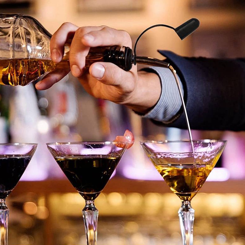 ★COD★จัดส่งทันที จุกรินเหล้า จุกรินน้ำ จุกรินไวท์ บาร์เทนเดอร์ จุกสแตนเลส Bottle pourer 1/2/3/5 ชิ้น - รูปที่ 2