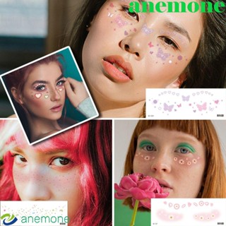 Anemone สติกเกอร์ กันน้ํา ลายดอกไม้ ขนาดเล็ก สําหรับแต่งหน้า