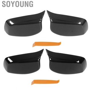 Soyoung Side Door Mirror Cover  ABS Horn Shaped Left Right Side Long Durability 51167078360  for 5 6 Series E60 E61 E63 E64