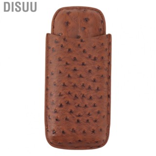 Disuu Cigar Case  Environment Friendly Gift Portable Leather Cigar Holder Tight Stitches  for Travel for Men