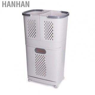 Hanhan  Bottom Opening Closing Design Dirty Clothes Hamper with Storage Shelf for Bathroom