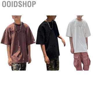 Ooidshop Men Short Sleeve Top  Skin Friendly Goodmatching Retro Style Summer T Shirt Suede Fabric  for Seaside Vacation