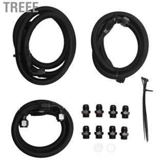 Treee Transmission Hose Fitting Set  Abrasion Resistant PTFE Stainless Steel Professional High Strength Transmission Cooler Lines  for Duramax LLY LBZ LMM