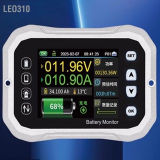 Leo310 100A Smart Battery Monitor พร้อม Shunt Color Screen RV คูลอมบ์มิเตอร์ แรงดัน กระแสไฟฟ้า เครื่องวัดความจุไฟฟ้า