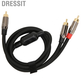 Dressit RCA Male To Dual RCA Male Cable  Gold Plated 3.3ft RCA Y Cable Lossless HiFi Tangle Free Flexible  for Speakers for Amplifier