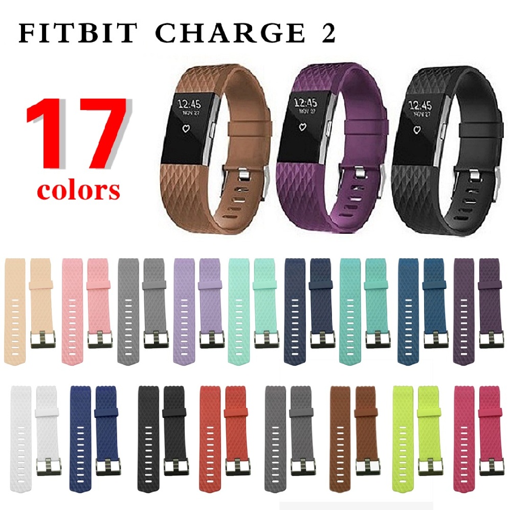 Lianli Replacement Wrist Strap Silicone Rhombus Pattern Band For Fitbit Charge 2 Watch