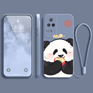 เคส  POCO F4 5G redmi K40S เคส กรณีโทรศัพท์นิ่มรูปแบบหมีแพนด้าโชคดี