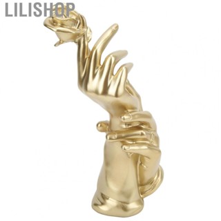 Lilishop Hand Figurine  Hand Statue Rose Holding Design Eco Friendly  for Office