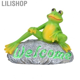 Lilishop Frogs Figurines Cute Appearance Frogs Garden Statues Figurines for Desk Decoration for Gifts for Garden Decoration