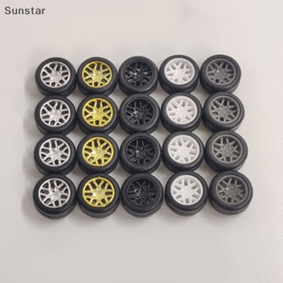 Sunstar อะไหล่ล้อยาง สเกล 1:64 สําหรับโมเดลรถยนต์ Hotwheels 4 ชิ้น ต่อชุด