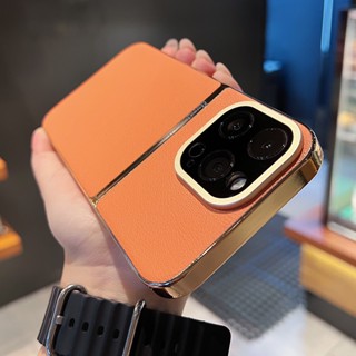 2in1 พรีเมี่ยม หนัง ชุบ เคส สําหรับ iPhone 14 Pro Max เคส iPhone 13 Pro Max 14 plus ป้องกันกล้อง เลนส์ กันกระแทก ฝาหลัง