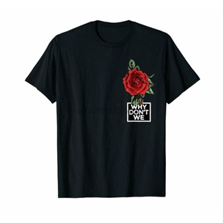 ขายดี เสื้อยืดแขนสั้น ผ้าฝ้าย พิมพ์ลาย Why Dont We Red Rose 3D สีดํา แฟชั่นสําหรับผู้ชาย 957533